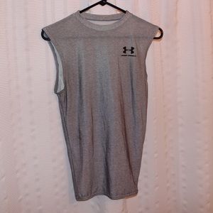 Gray Sleeveless Under Armour Performance Shirt